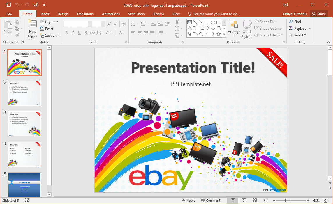 Free Ebay Powerpoint Template With Regard To How To Edit A Powerpoint Template