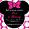 Free Editable Minnie Mouse Birthday Invitations | Minnie Regarding Minnie Mouse Card Templates