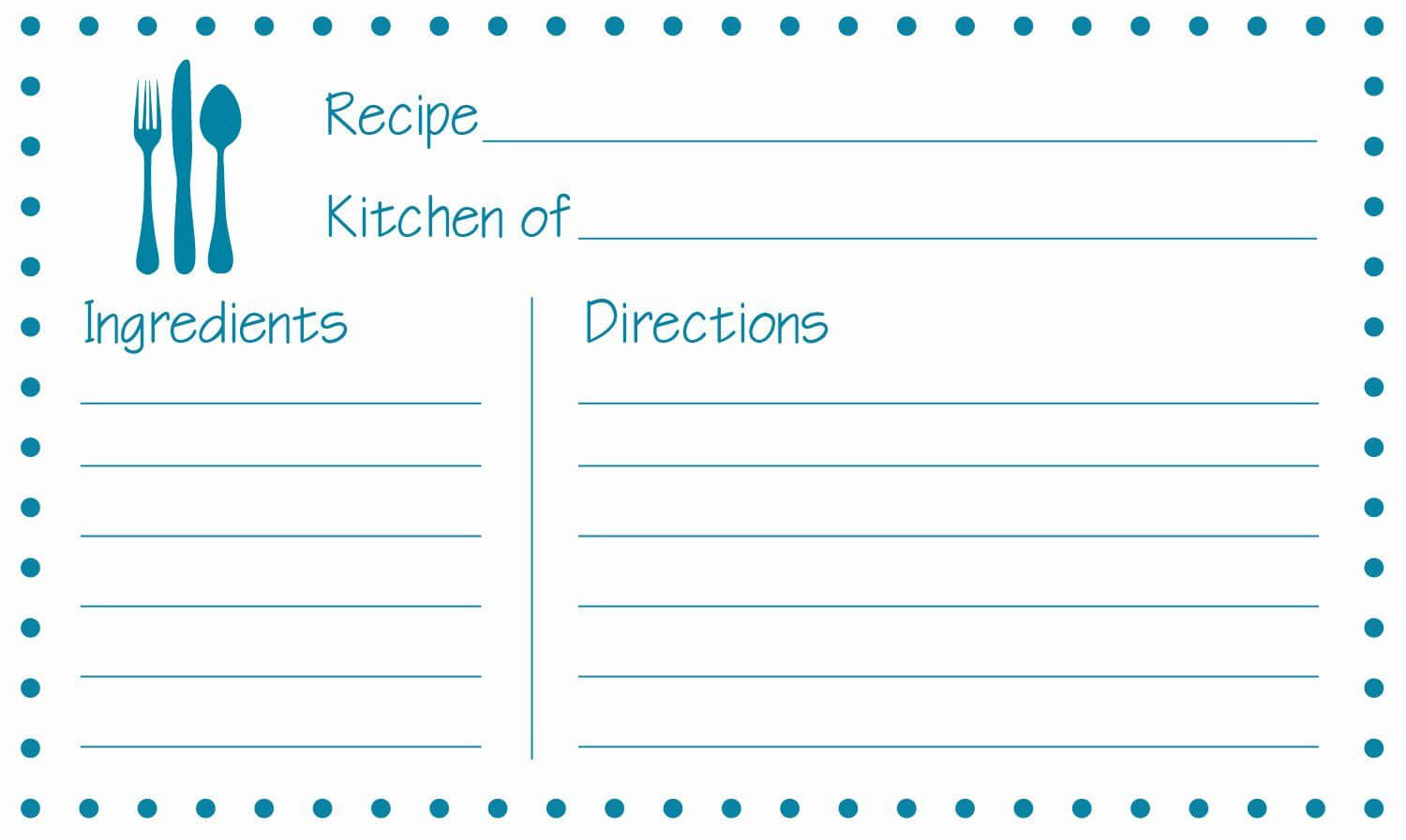 Free Editable Recipe Card Templates For Microsoft Word With Regard To Free Recipe Card Templates For Microsoft Word