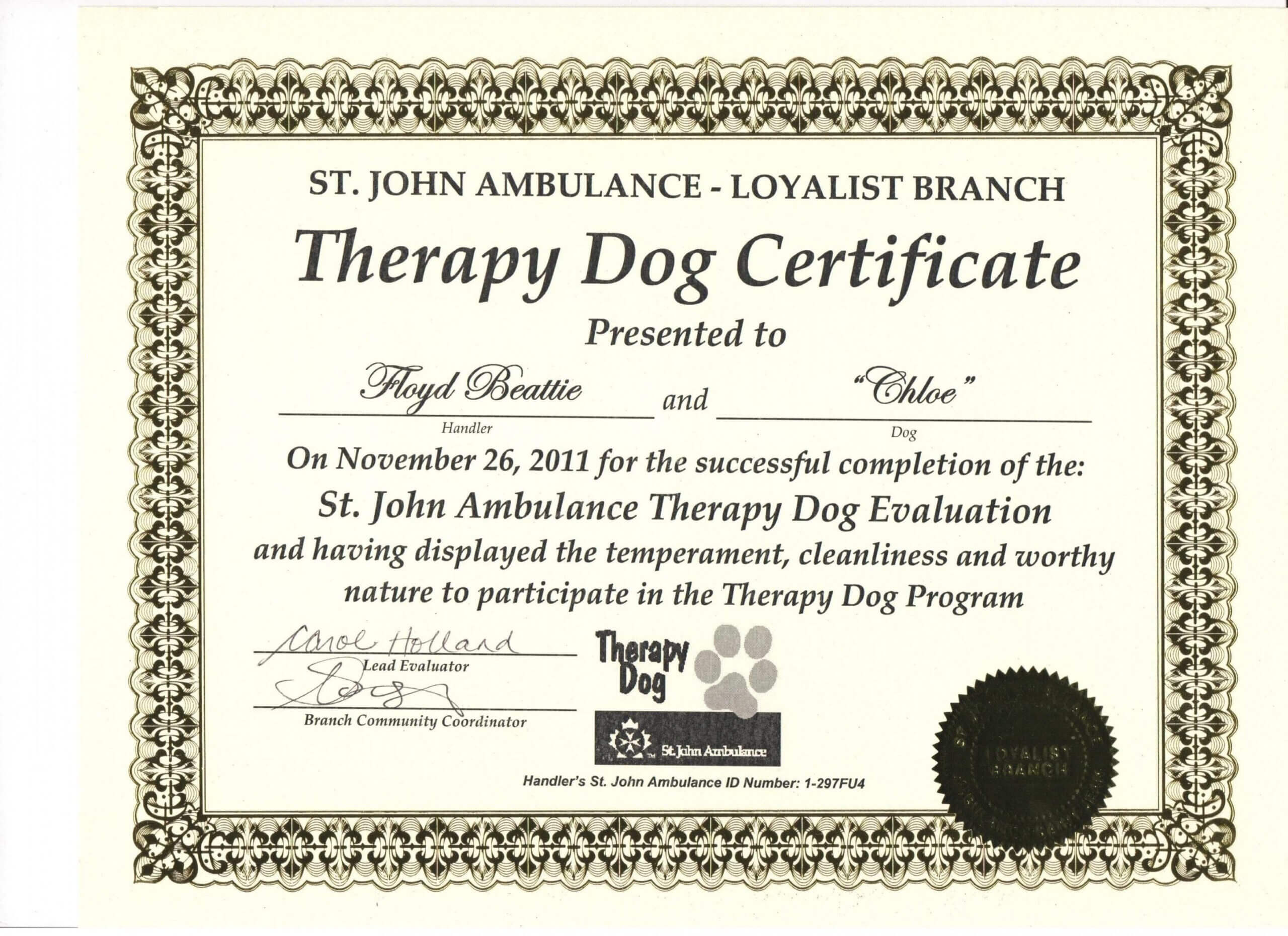 Free Free Service Dog Certification Download Exclusive Dog Regarding Service Dog Certificate Template