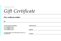 Free Gift Certificate Templates You Can Customize for Fillable Gift Certificate Template Free