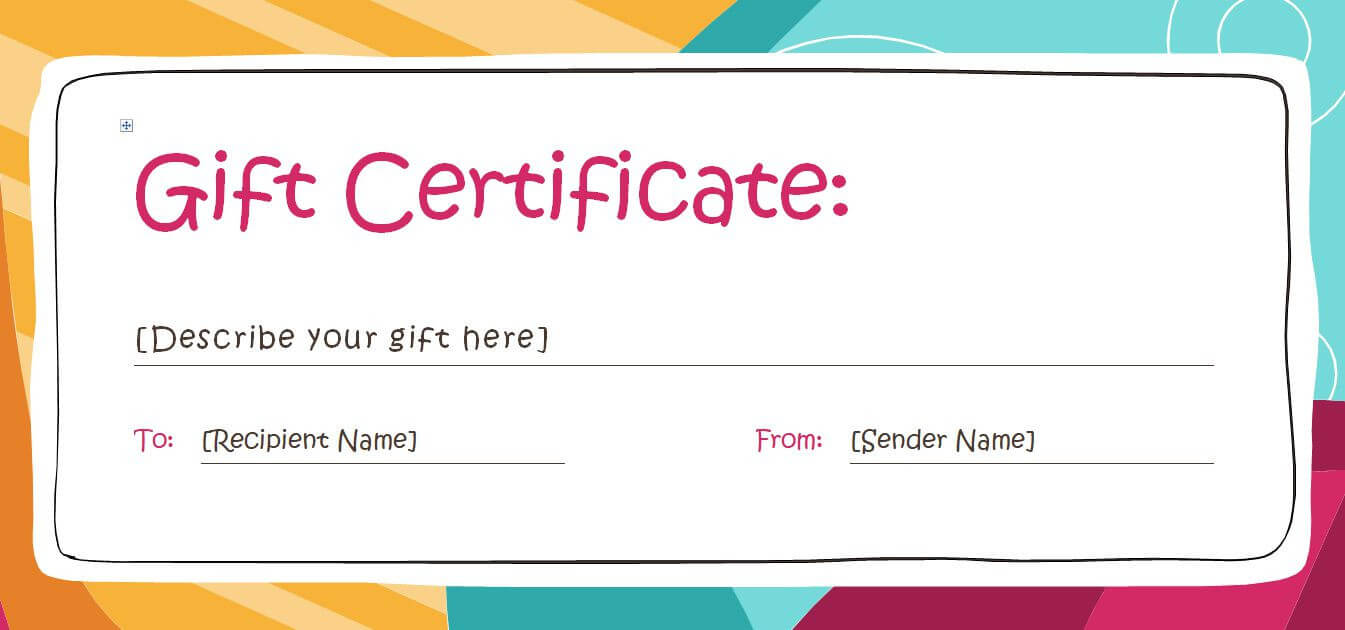 Free Gift Certificates Template Inspirational Free Gift With Regard To Fillable Gift Certificate Template Free