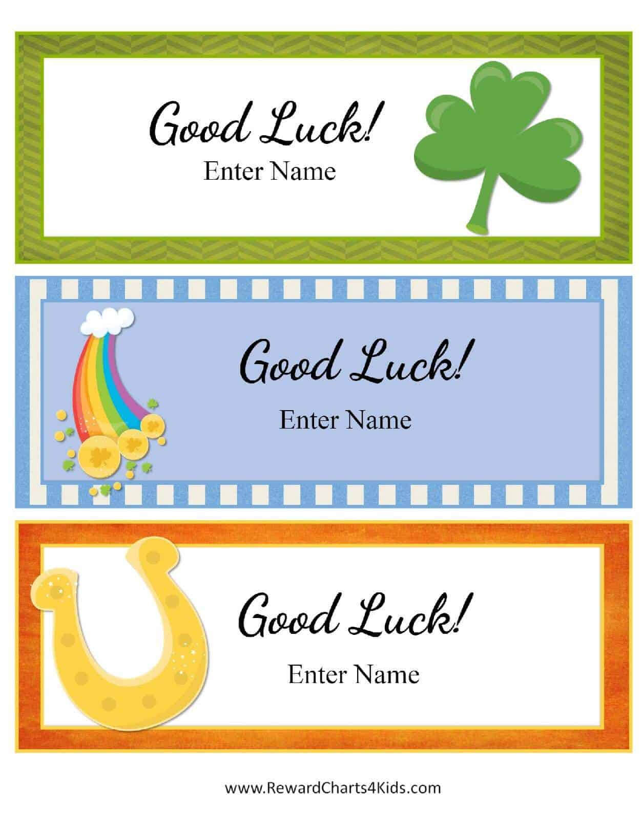 Free Good Luck Cards For Kids | Customize Online & Print At Home Throughout Good Luck Card Templates