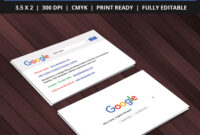 Free Google Interface Business Card Psd Template On Behance with Google Search Business Card Template