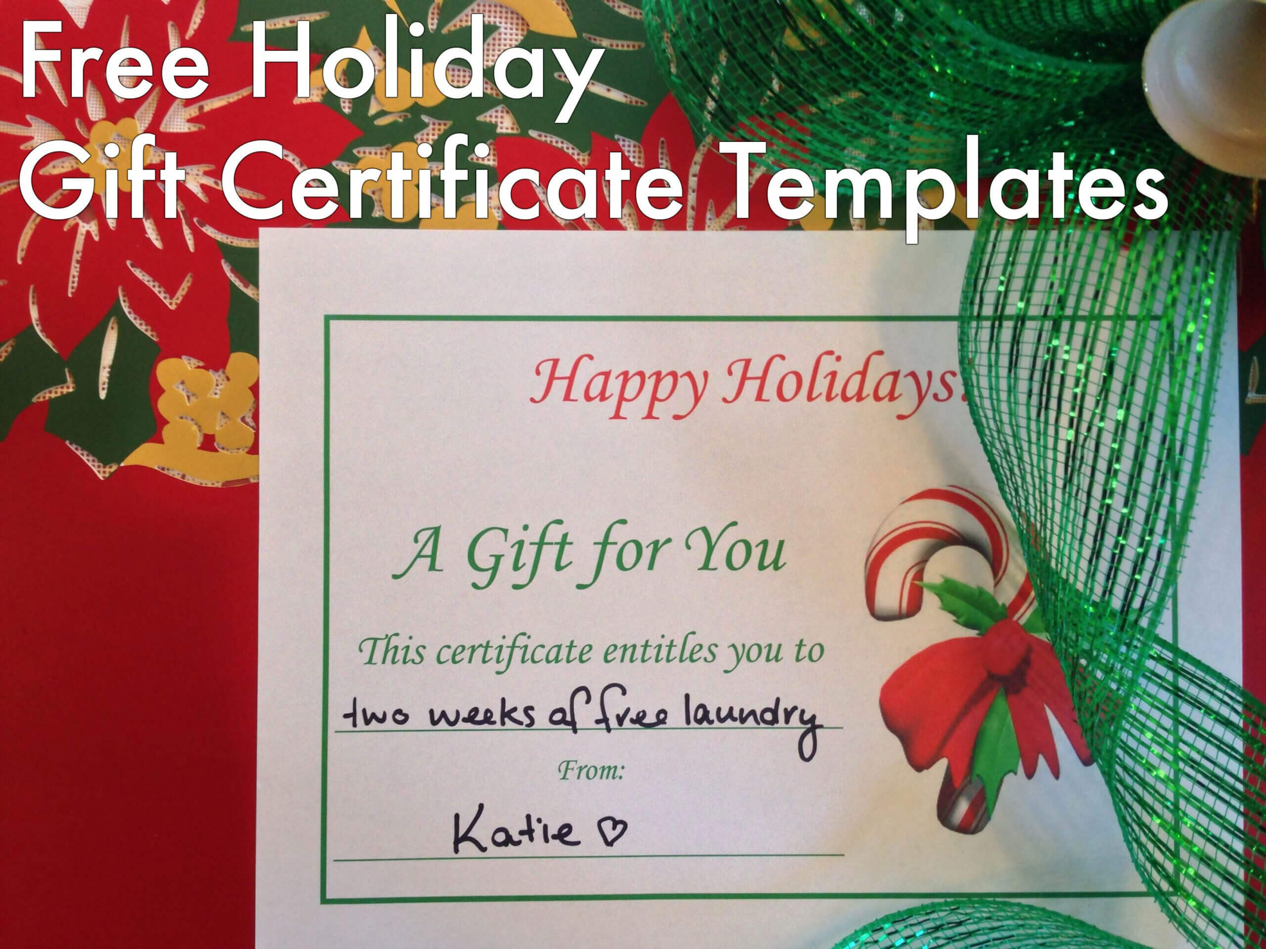 Free Holiday Gift Certificates Templates To Print | Tis The Pertaining To Homemade Christmas Gift Certificates Templates