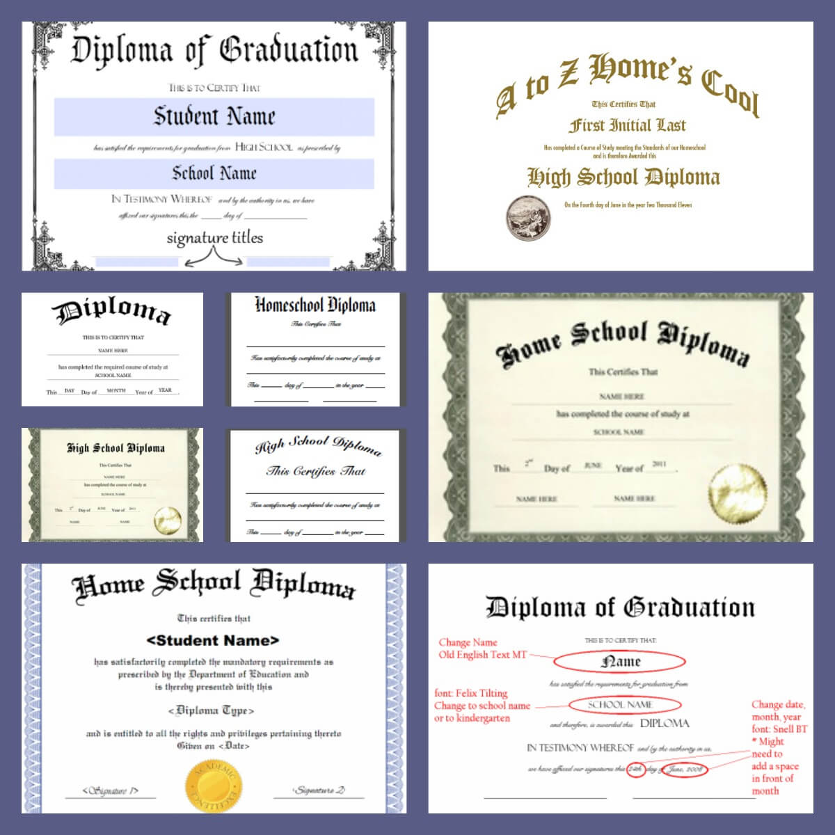 Free Homeschool Diploma Forms Online – A Magical Homeschool In 5Th Grade Graduation Certificate Template