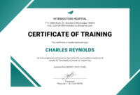 Free Hospital Training Certificate | Training Certificate within Training Certificate Template Word Format