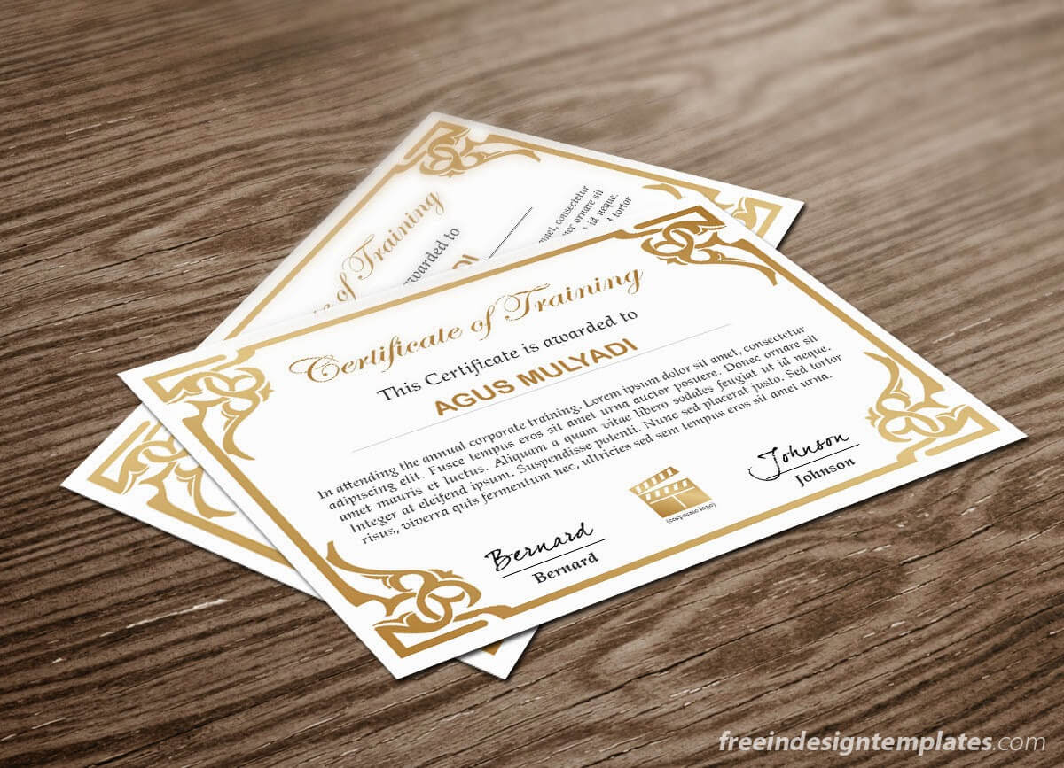 Free Indesign Certificate Template #1 | Free Indesign Inside Indesign Certificate Template