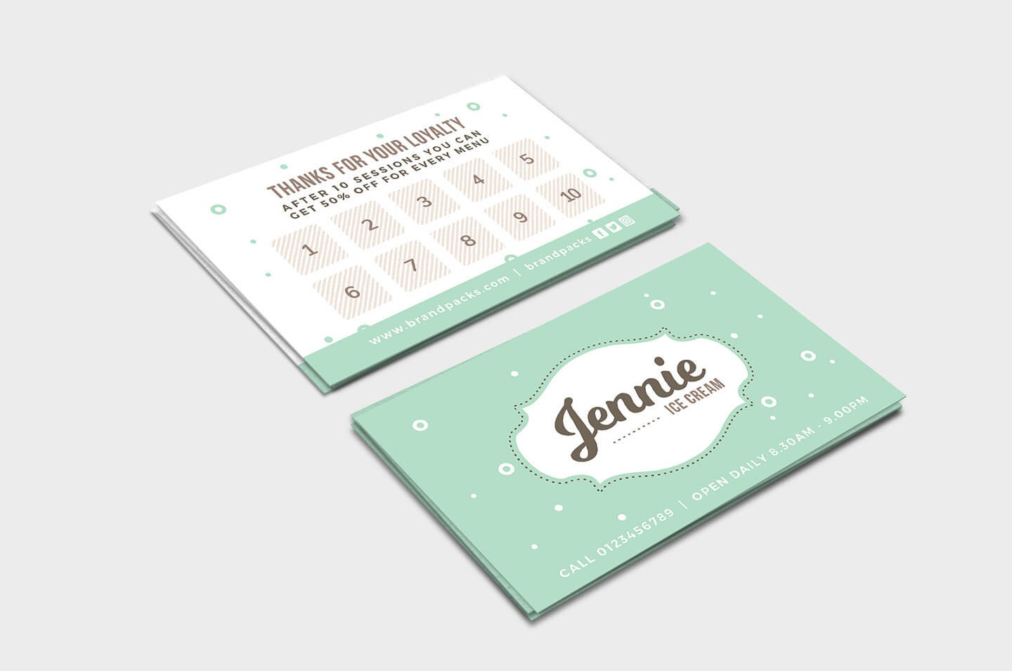 Free Loyalty Card Templates - Psd, Ai & Vector - Brandpacks Inside Loyalty Card Design Template