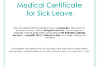 Free Medical Certificate For Sick Leave | Medical within Free Fake Medical Certificate Template