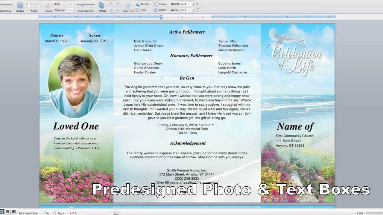 Free Memorial Cards Template Lovely Free Memorial Regarding Memorial Cards For Funeral Template Free