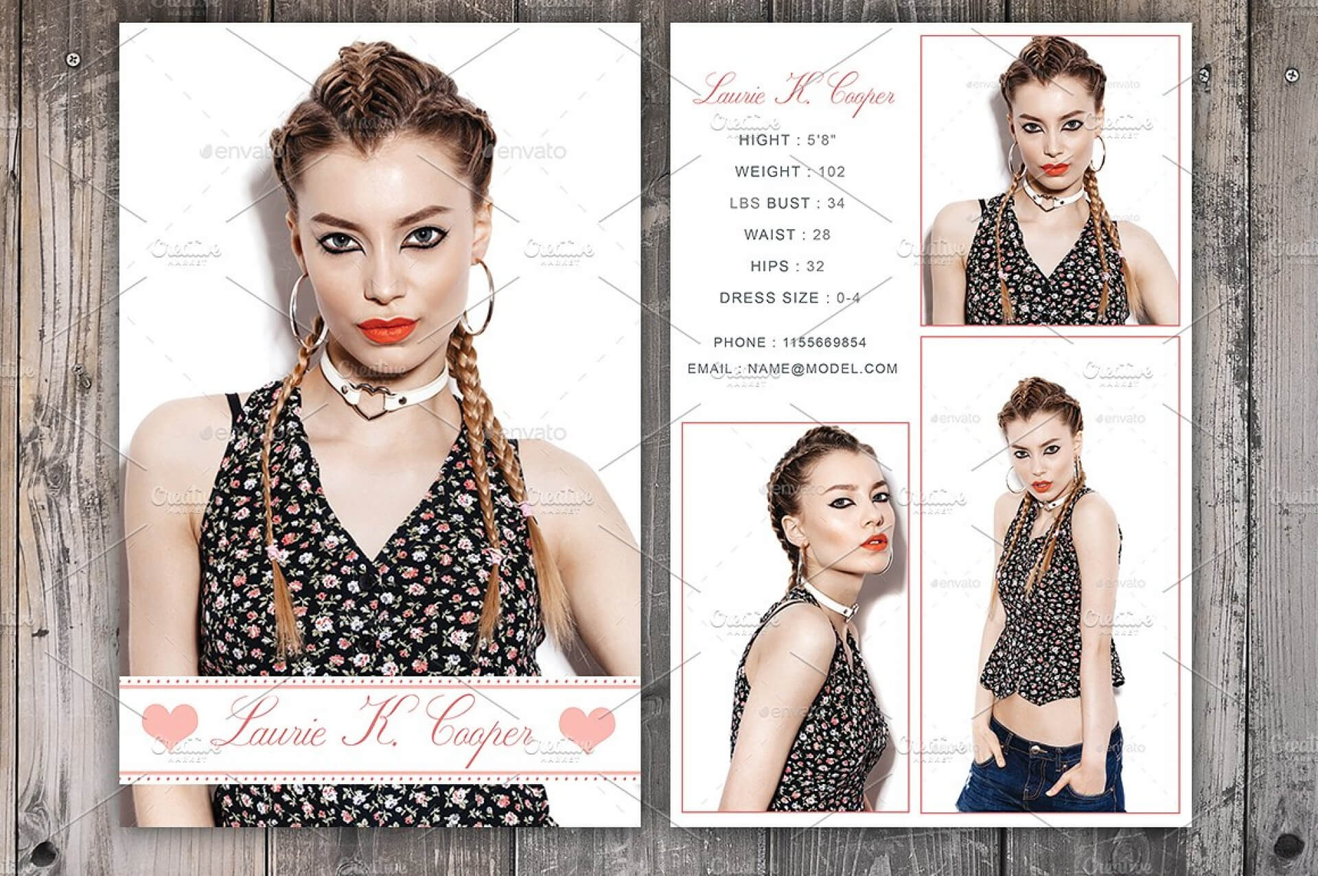 Free Model Comp Card Templates – C Punkt For Comp Card Template Download