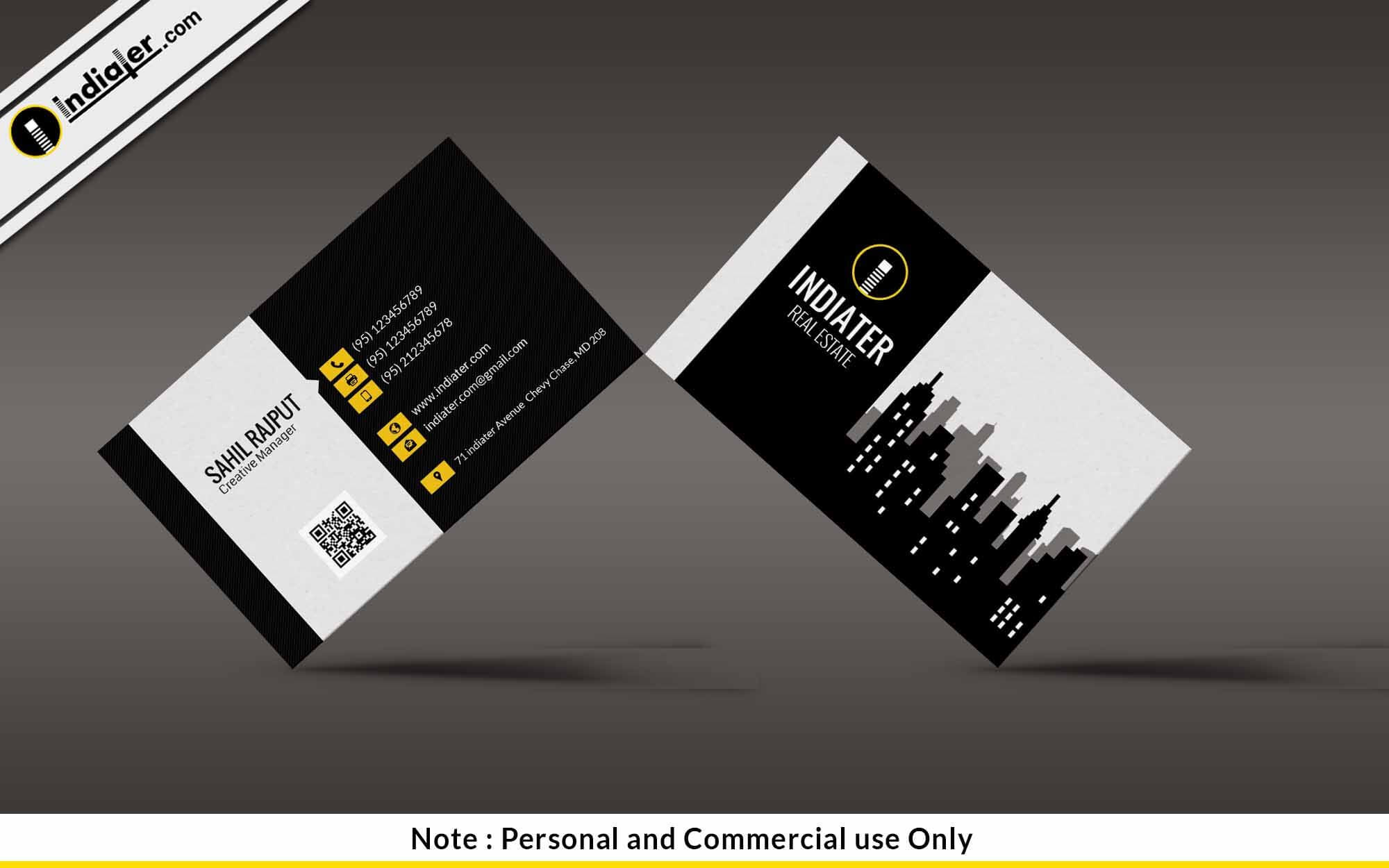 Free Modern Real Estate Business Card Psd Template | Free With Regard To Real Estate Business Cards Templates Free