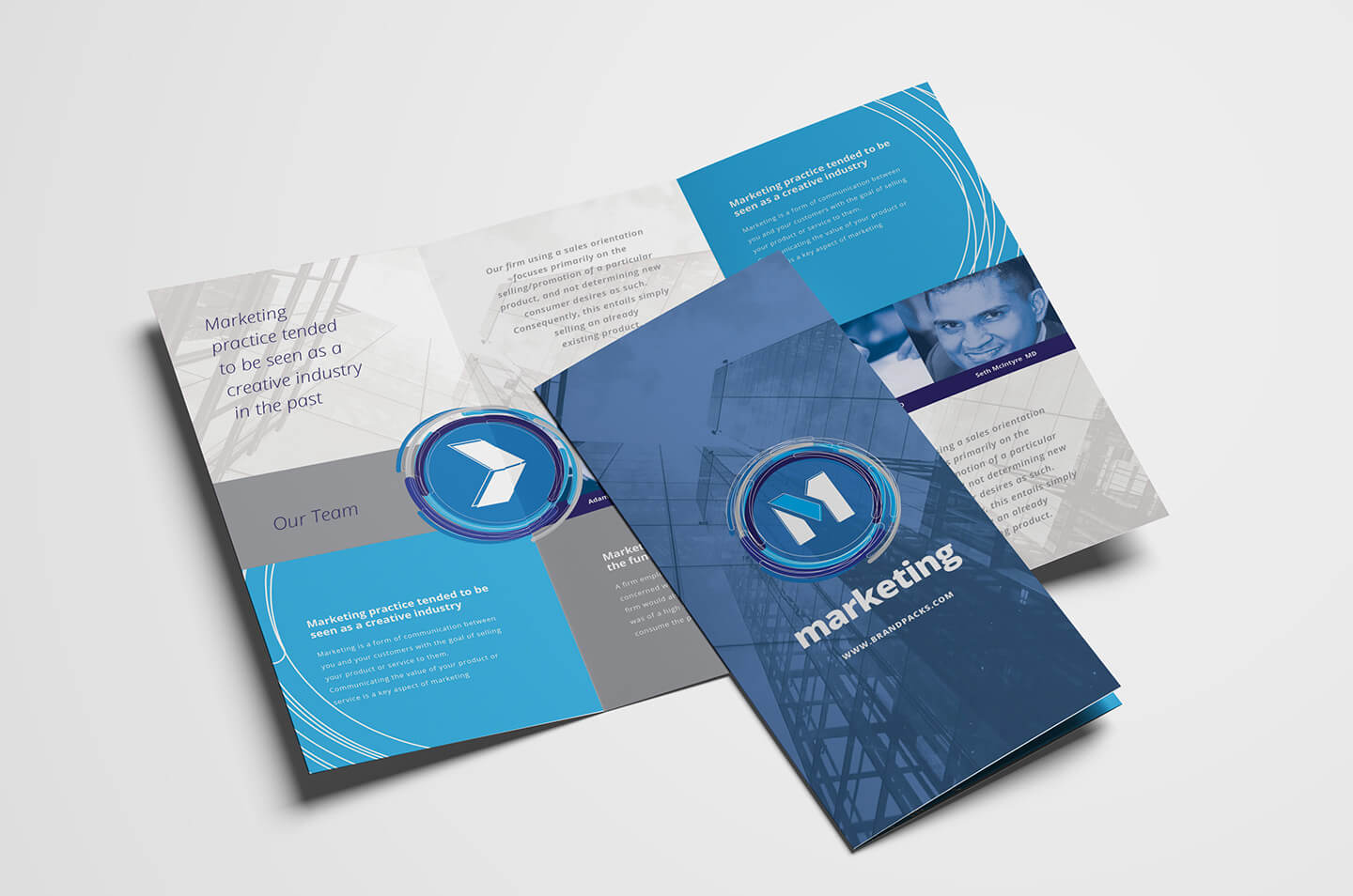 Free Multipurpose Trifold Brochure Template For Photoshop With Three Panel Brochure Template