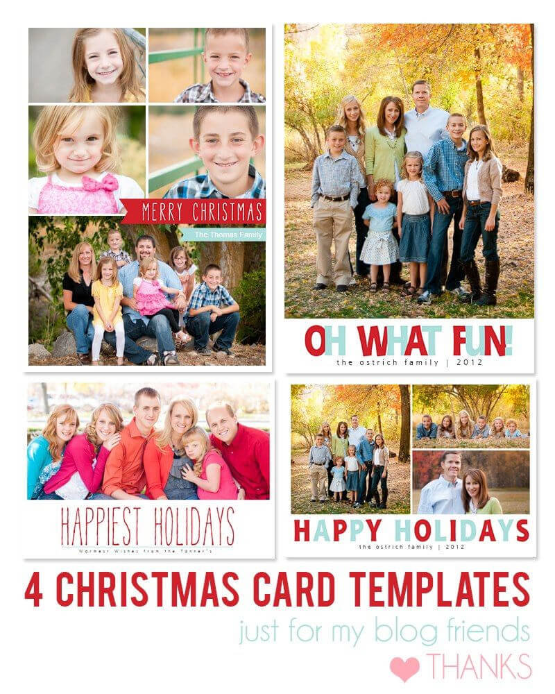 Free Photoshop Holiday Card Templates From Mom And Camera Intended For Free Photoshop Christmas Card Templates For Photographers