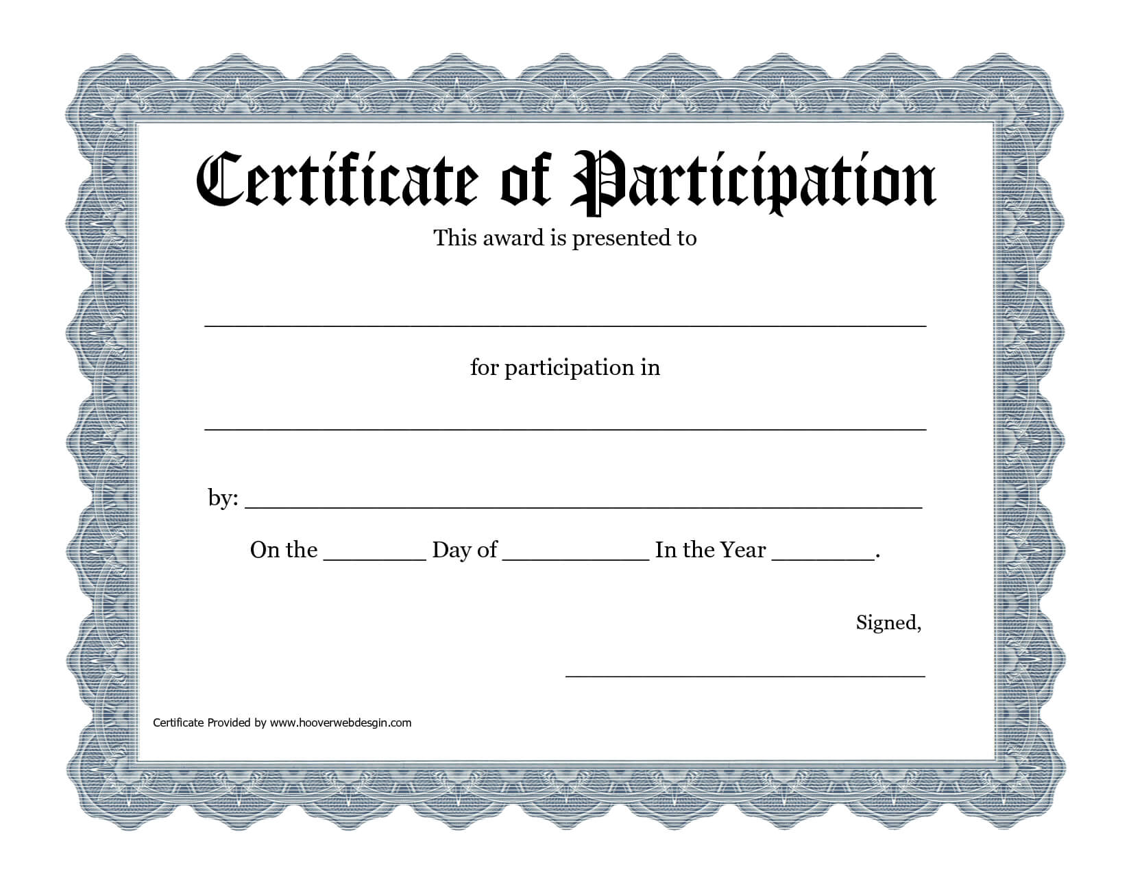 Free Printable Award Certificate Template – Bing Images Intended For Certificate Of Participation Template Pdf