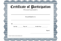 Free Printable Award Certificate Template - Bing Images throughout Certification Of Participation Free Template