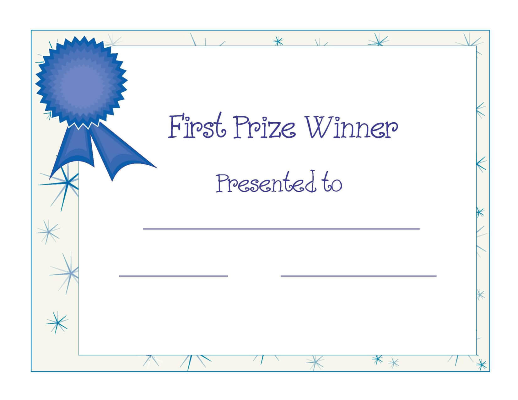 Free Printable Award Certificate Template | Free Printable Inside Winner Certificate Template