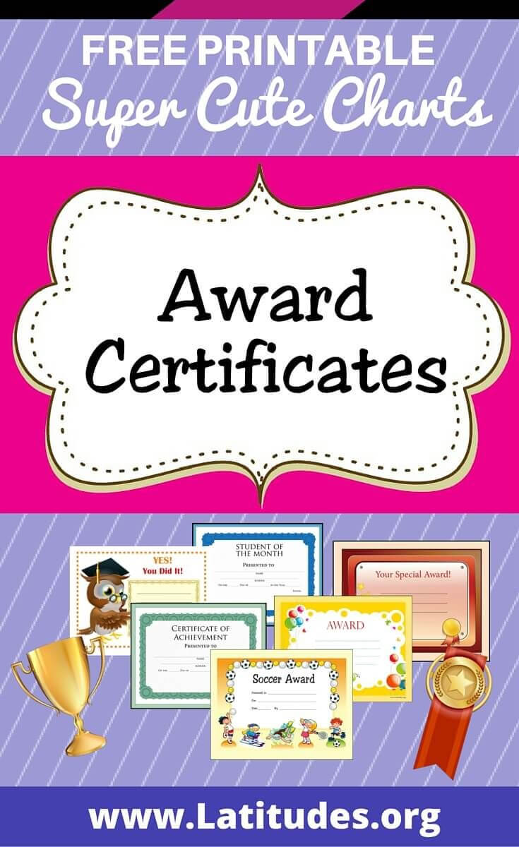Free Printable Award Certificates For Kids | Award Within Sports Day Certificate Templates Free