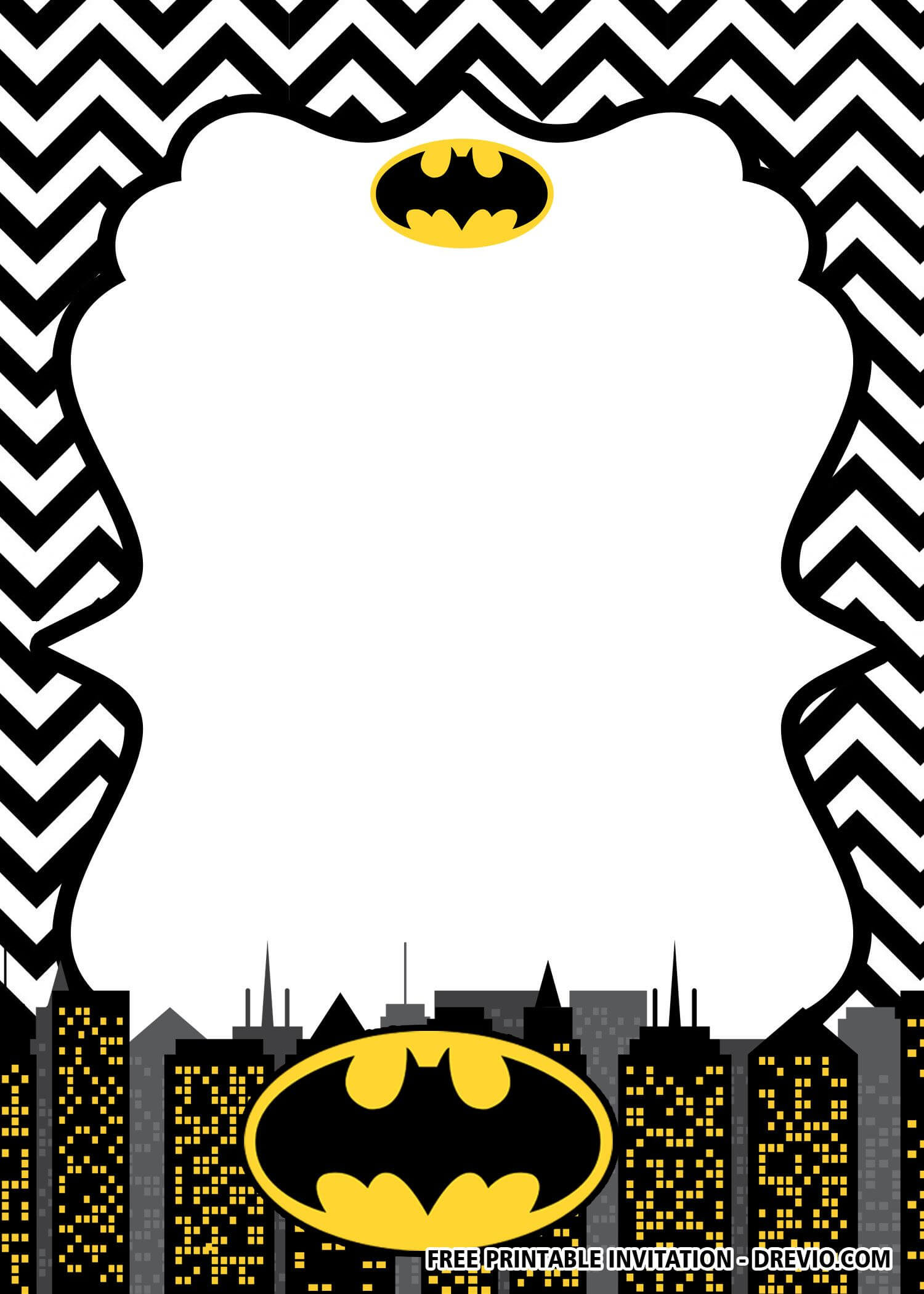 Free Printable Batman Birthday Invitation Templates | Batman Intended For Batman Birthday Card Template