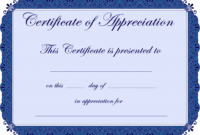 Free Printable Certificates Certificate Of Appreciation for Certificate Of Appreciation Template Free Printable