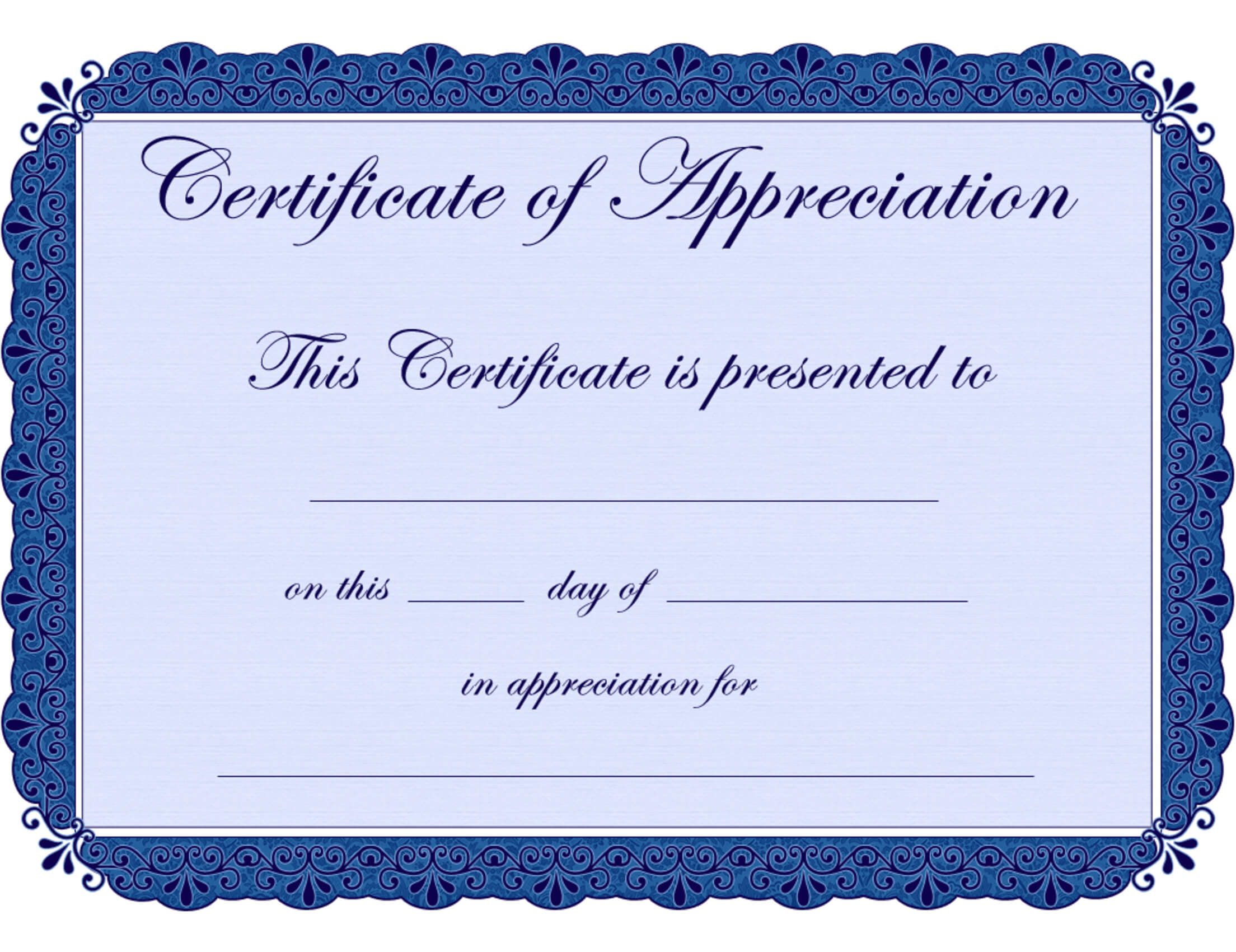 Free Printable Certificates Certificate Of Appreciation Regarding Certificate Of Completion Template Free Printable