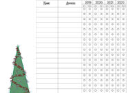 Free Printable Christmas Gift List Template with regard to Christmas Card List Template