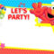 Free Printable Elmo Birthday Invitation Card | Invitations Intended For Elmo Birthday Card Template