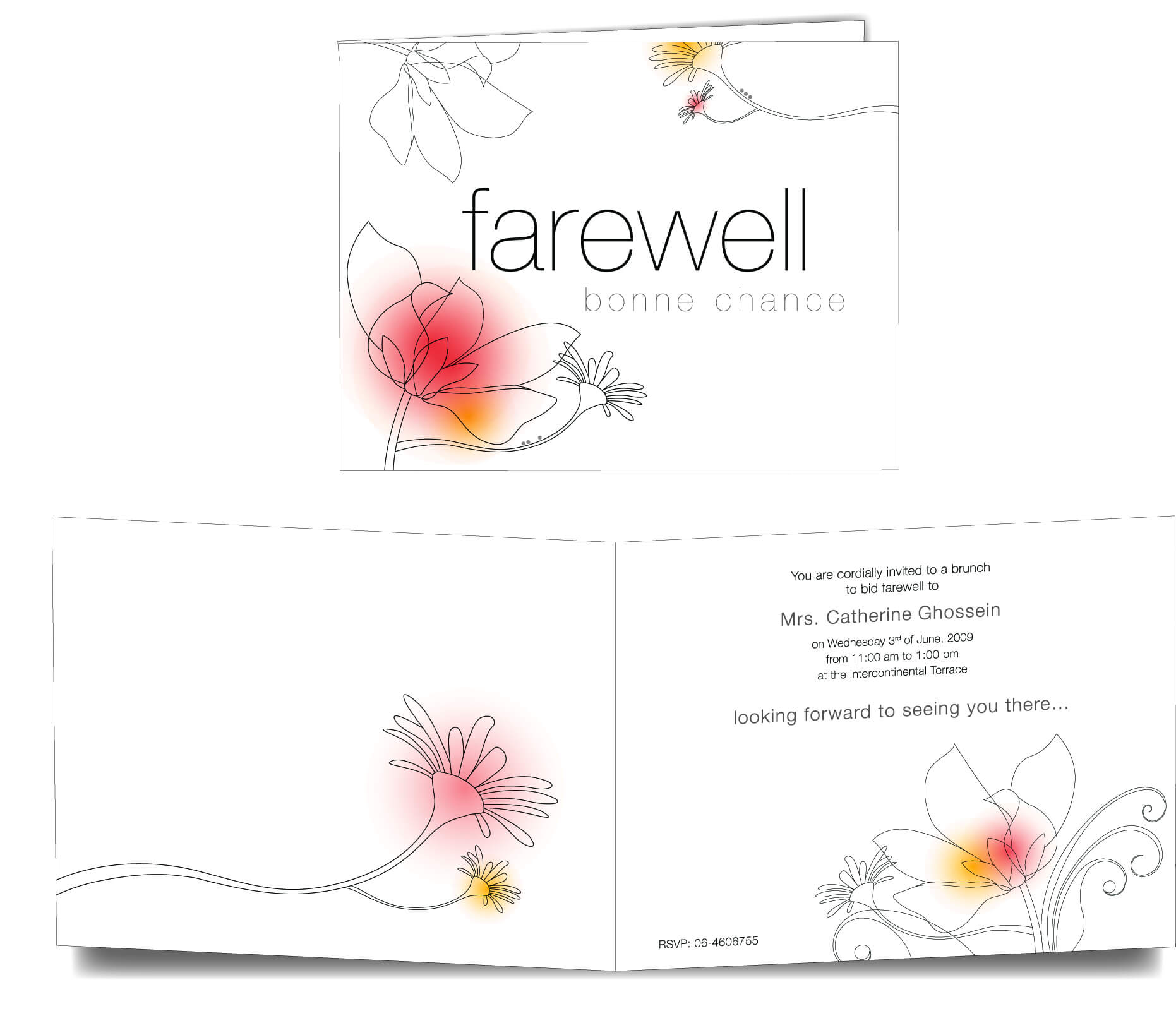 Free Printable Farewell Invitation Templates – Yatay In Farewell Card Template Word