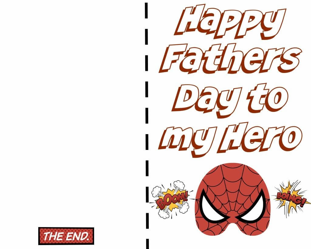 Free Printable Fathers Day Super Hero Cards. Just Print Out Regarding Fathers Day Card Template