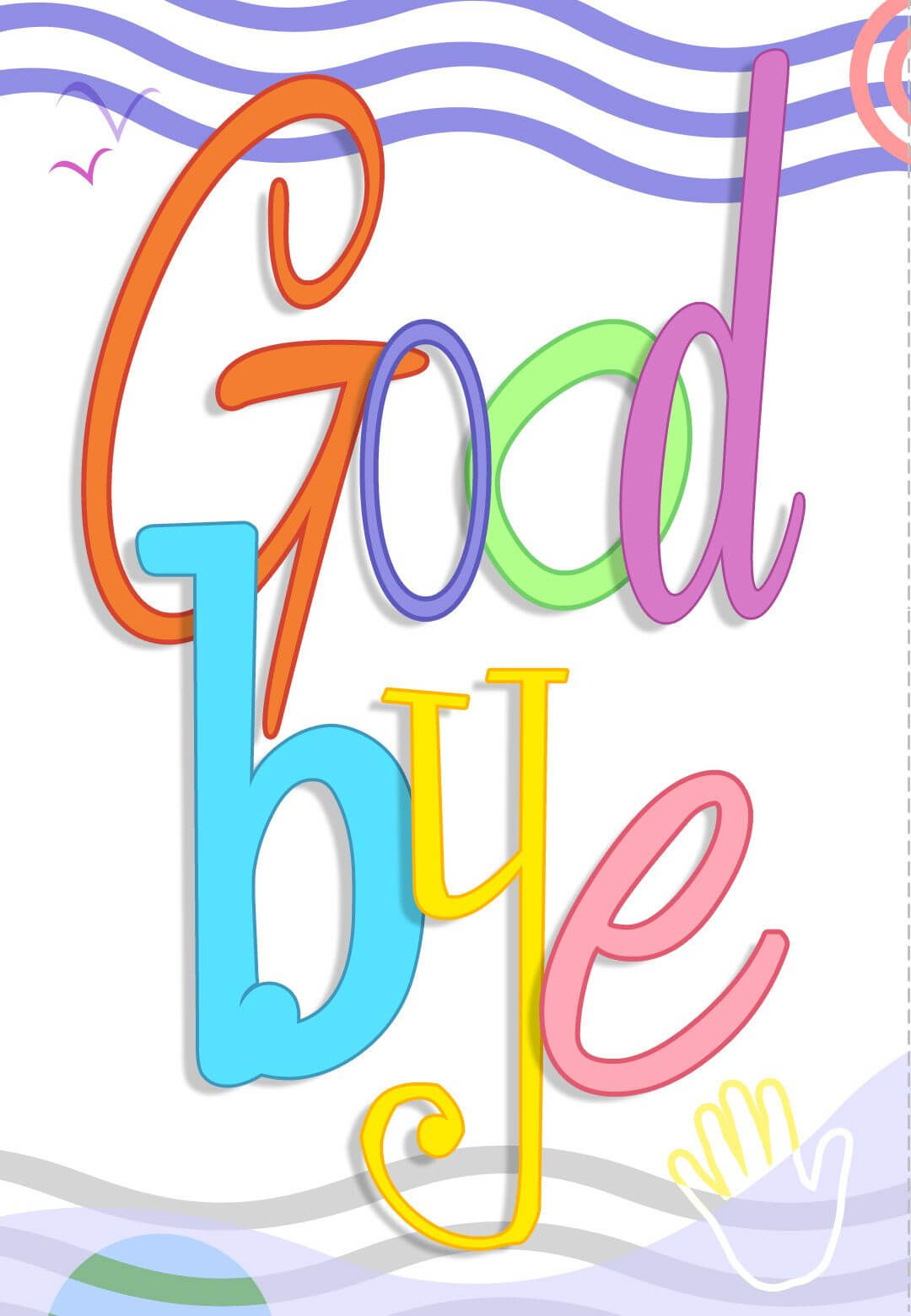 Free Printable Good Bye Greeting Card | Greeting Cards For With Goodbye Card Template