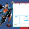 Free Printable Justice League Invitation Template | Birthday Regarding Superman Birthday Card Template