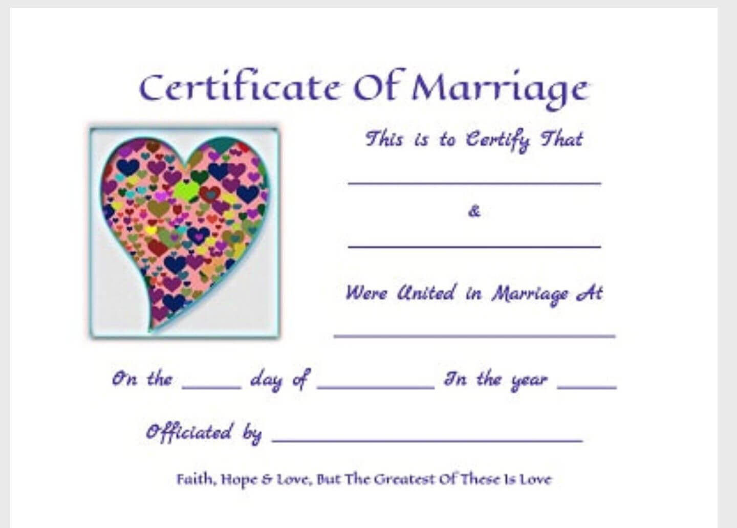 Free Printable Keepsakemarriage Certificates Www.thisjoyous With Love Certificate Templates
