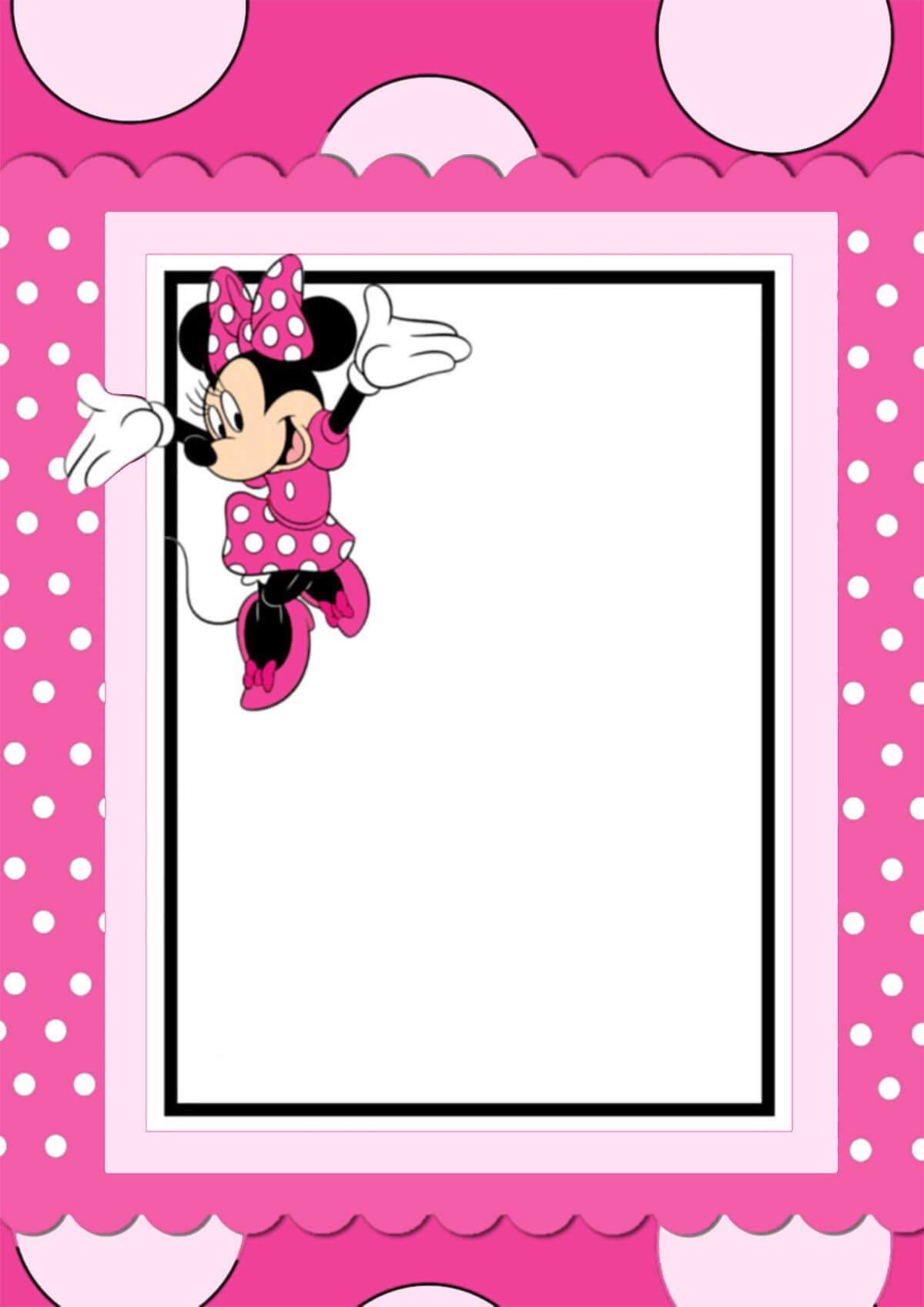 Free Printable Minnie Mouse Invitation Card | Free Throughout Minnie Mouse Card Templates