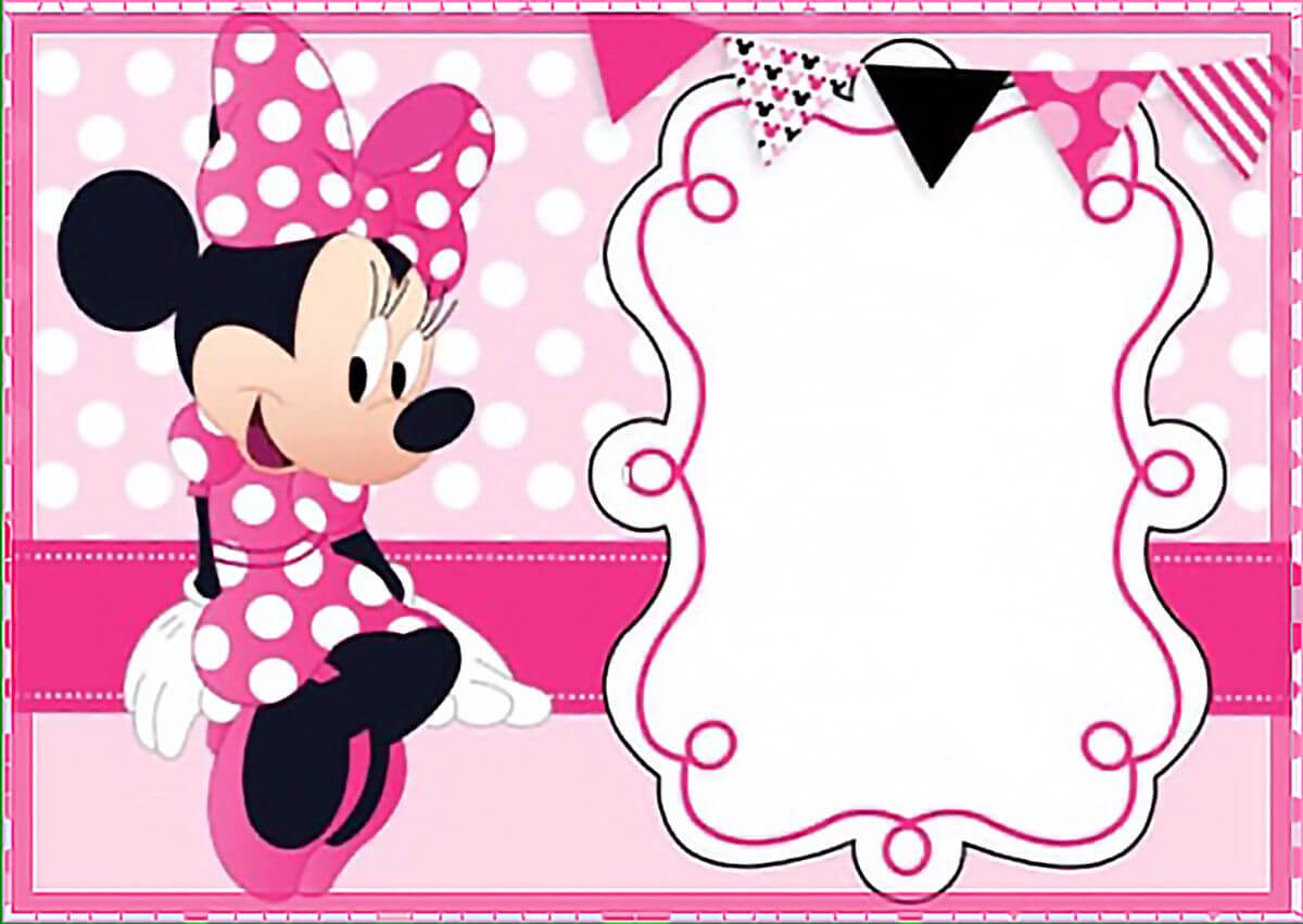 Free Printable Minnie Mouse Invitations – Bolan Intended For Minnie Mouse Card Templates