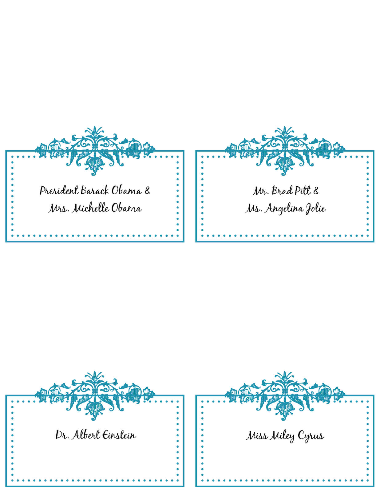 Free Printable Place Card Templates ] – Place Cards Please In Table Place Card Template Free Download