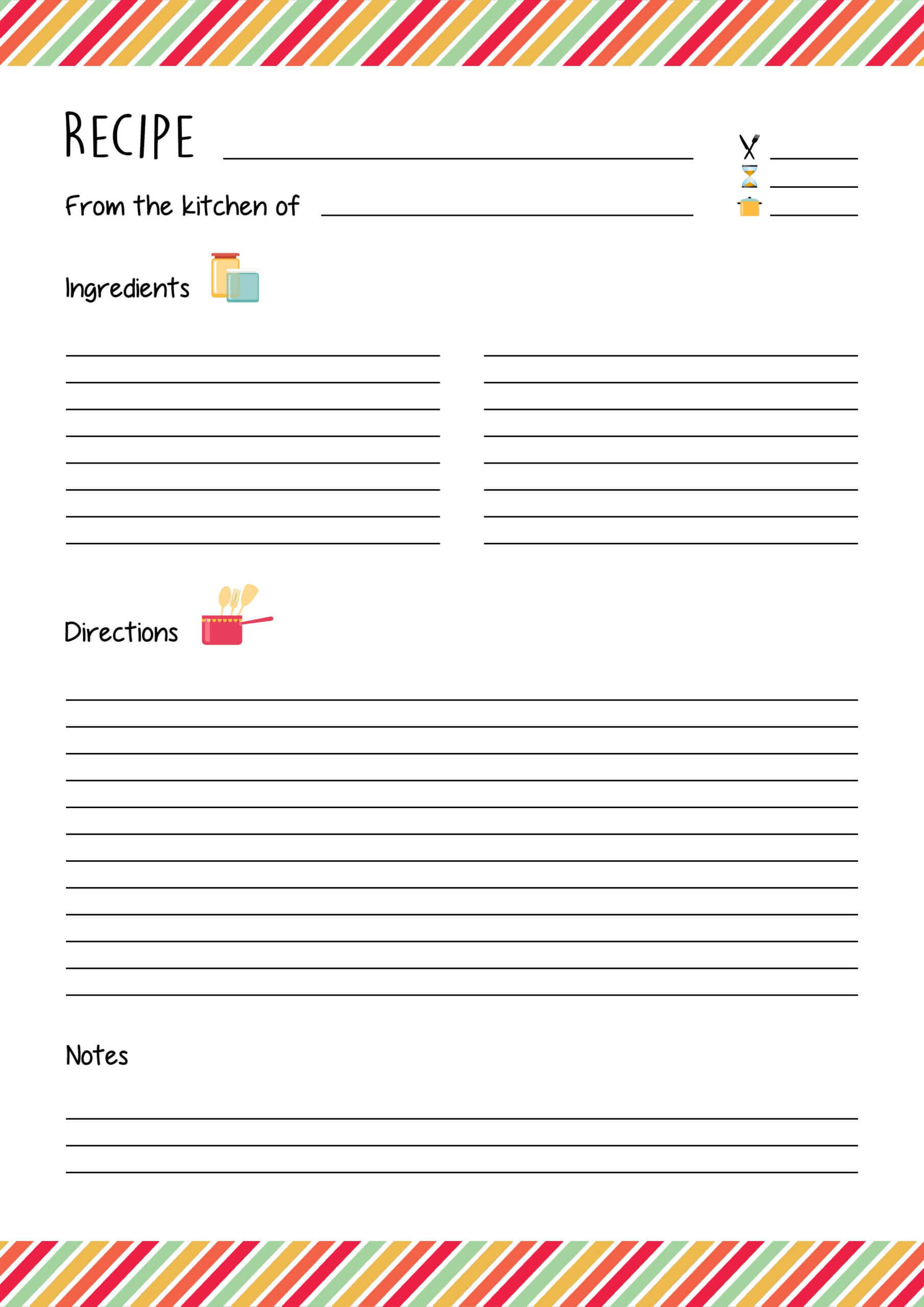 Free Printable Recipe Template: Diy Recipe Book! A4 | Recipe Intended For Recipe Card Design Template