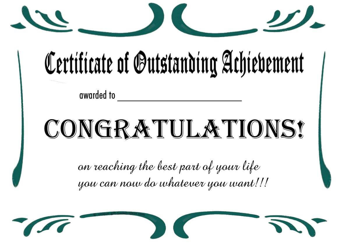 Free Printable Retirement Certificate | Free Printable Within Free Funny Award Certificate Templates For Word