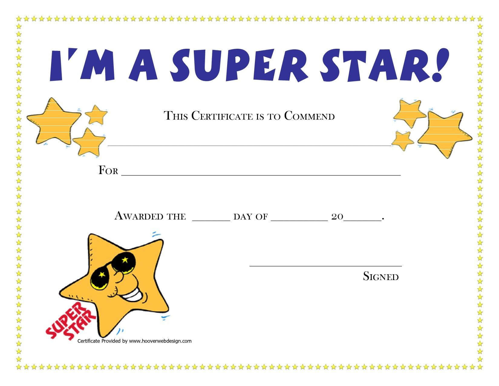 Free Printable Student Award  | Printable Certificates Inside Star Award Certificate Template