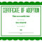 Free Printable Stuffed Animal Adoption Certificate With Child Adoption Certificate Template