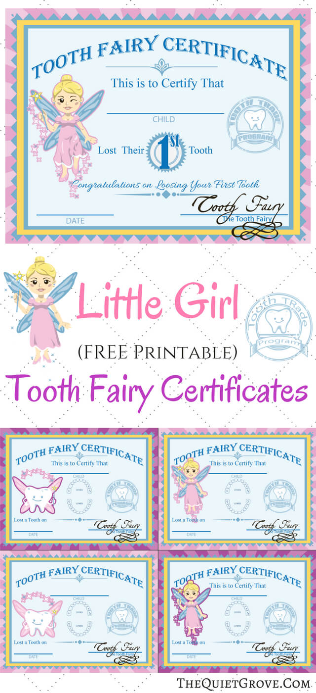 Free Printable Tooth Fairy Certificates | Tooth Fairy Within Free Tooth Fairy Certificate Template