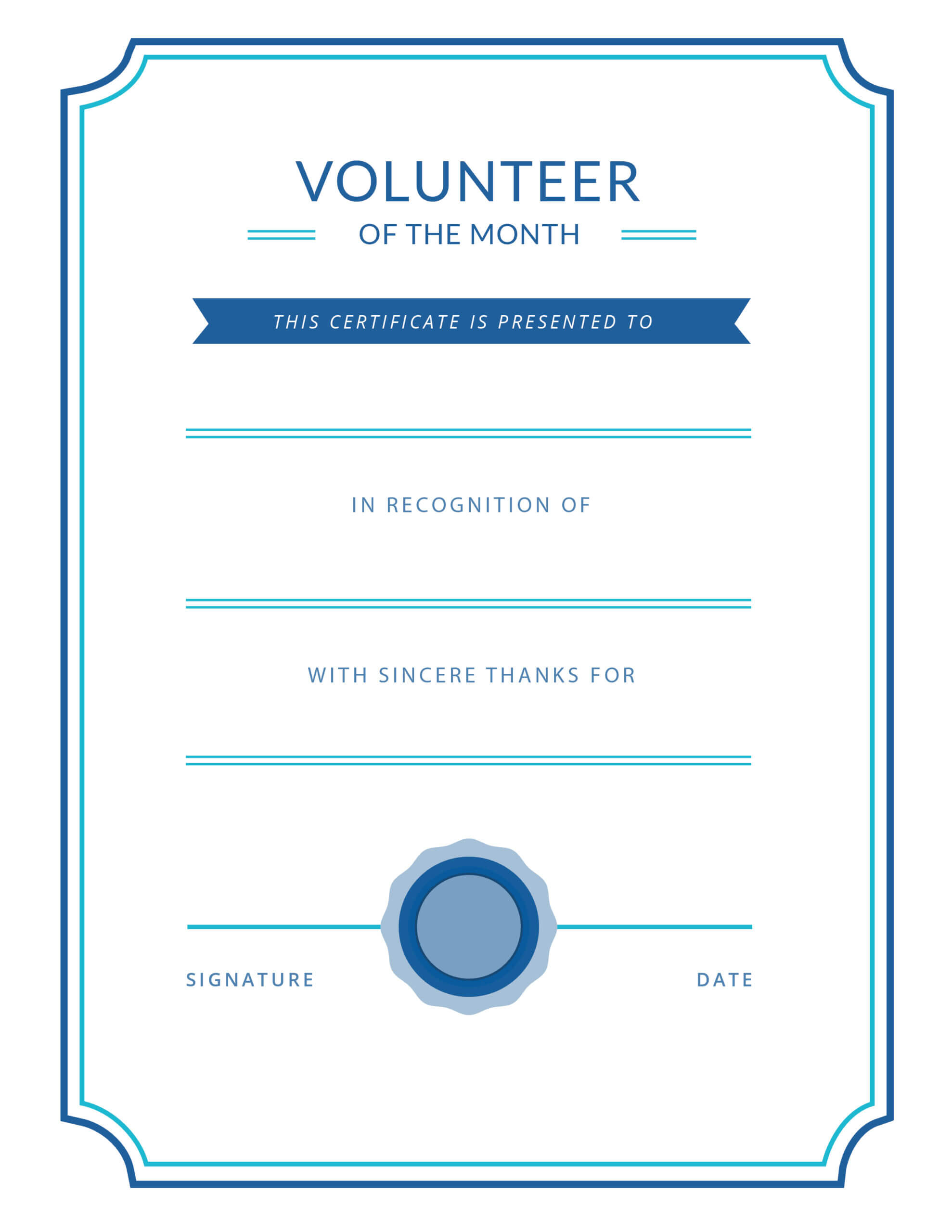 Free Printable Volunteer Appreciation Certificates | Signup Regarding Volunteer Of The Year Certificate Template