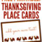 Free Printables: Thanksgiving Place Cards – Home Cooking With Regard To Thanksgiving Place Card Templates