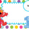 Free Sesame Street 1St Birthday Invitation Template | Elmo Intended For Elmo Birthday Card Template
