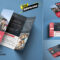 Free Single Gatefold Brochure Download On Behance Regarding Gate Fold Brochure Template Indesign