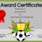 Free Soccer Certificate Maker | Edit Online And Print At Home Within Soccer Award Certificate Templates Free