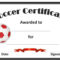 Free Soccer Certificate Templates | Soccer, Certificate For Soccer Certificate Templates For Word