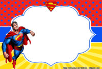 Free Superhero Superman Birthday Invitation Templates – Bagvania pertaining to Superhero Birthday Card Template