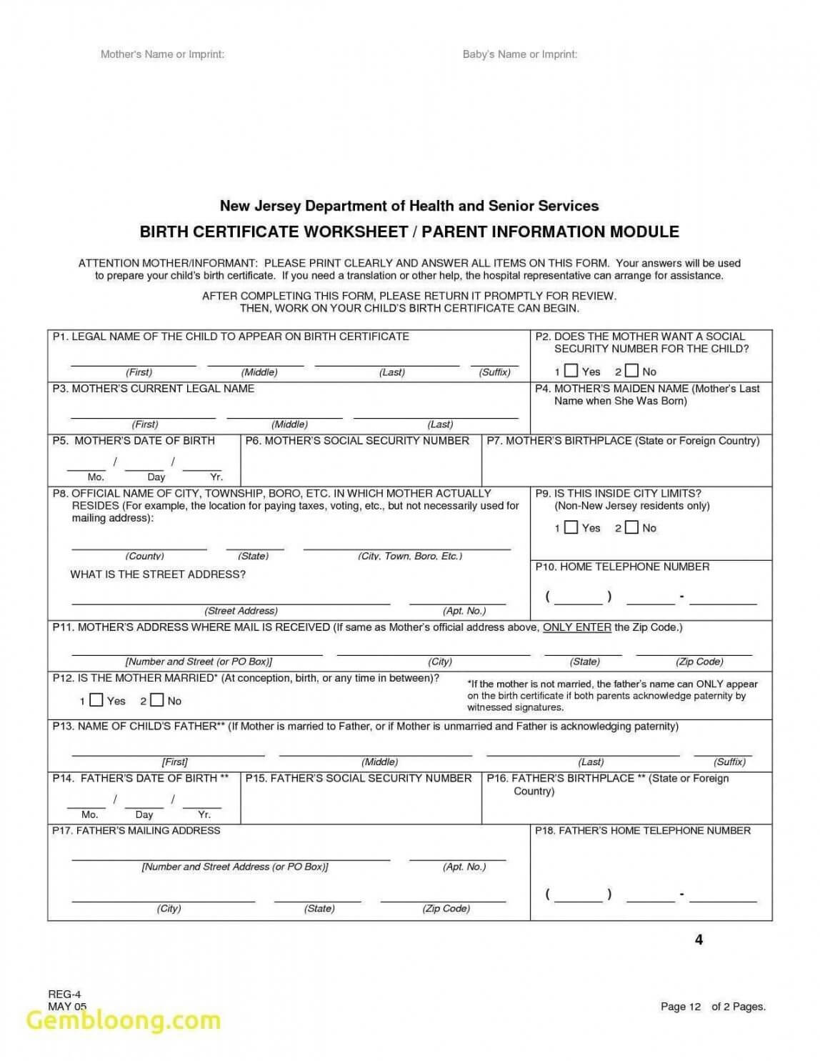 Free Template Birth Certificate Translation Savethemdctrails Within Marriage Certificate Translation Template