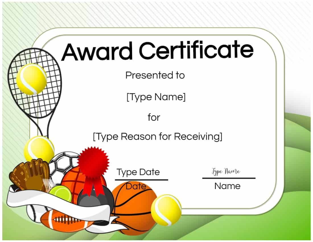 Free Tennis Certificates | Edit Online And Print At Home In Tennis Certificate Template Free